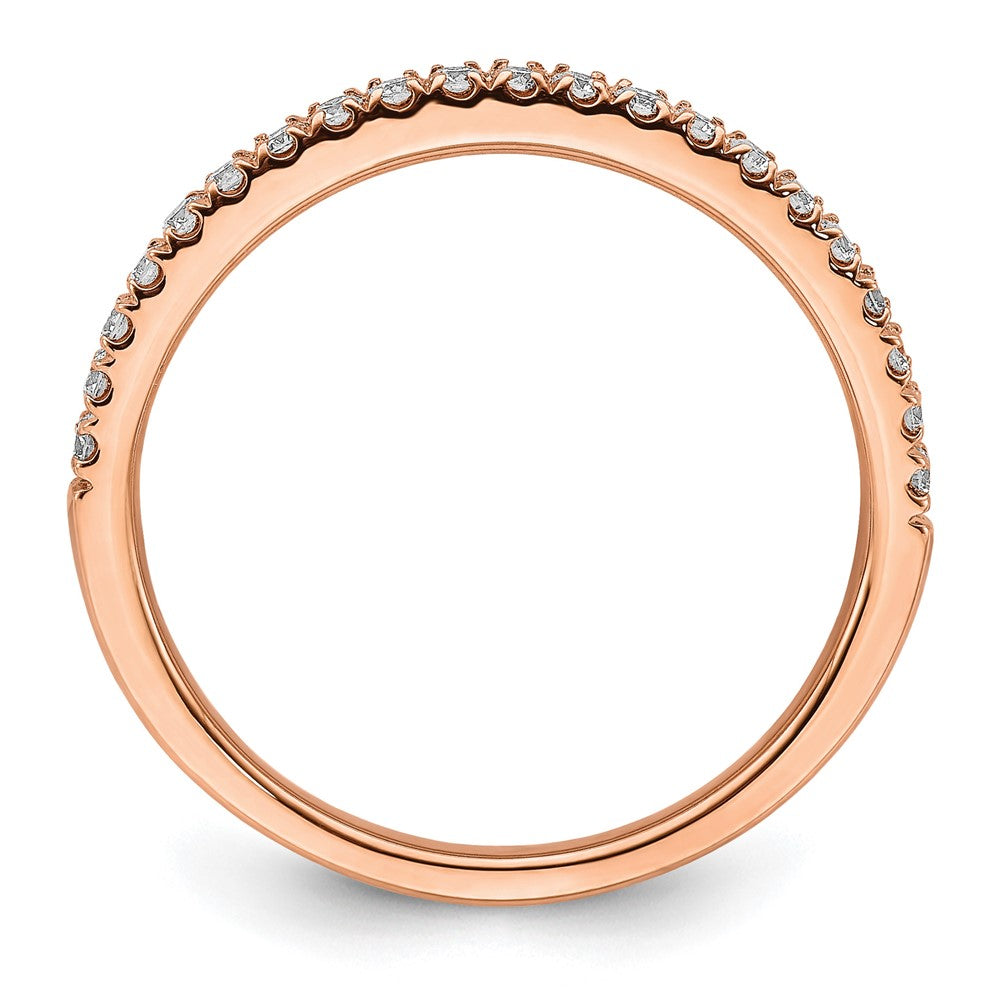 14k Rose Gold 1/4 carat Lab Grown Diamond VS/SI+ G+ Complete Wedding Band