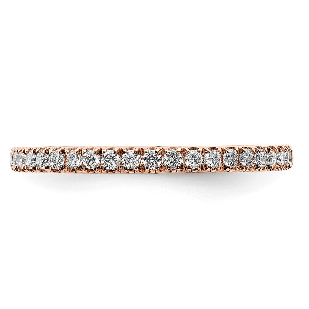 14k Rose Gold 1/4 carat Lab Grown Diamond VS/SI+ G+ Complete Wedding Band
