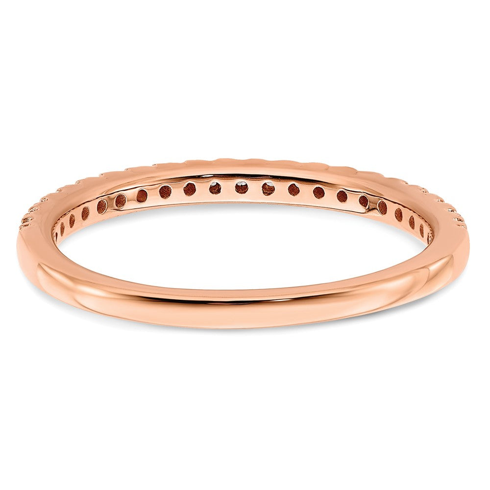 14k Rose Gold 1/4 carat Lab Grown Diamond VS/SI+ G+ Complete Wedding Band