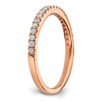 14k Rose Gold 1/4 carat Lab Grown Diamond VS/SI+ G+ Complete Wedding Band
