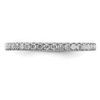 14k White Gold 1/4 carat Lab Grown Diamond VS/SI+ G+ Complete Wedding Band