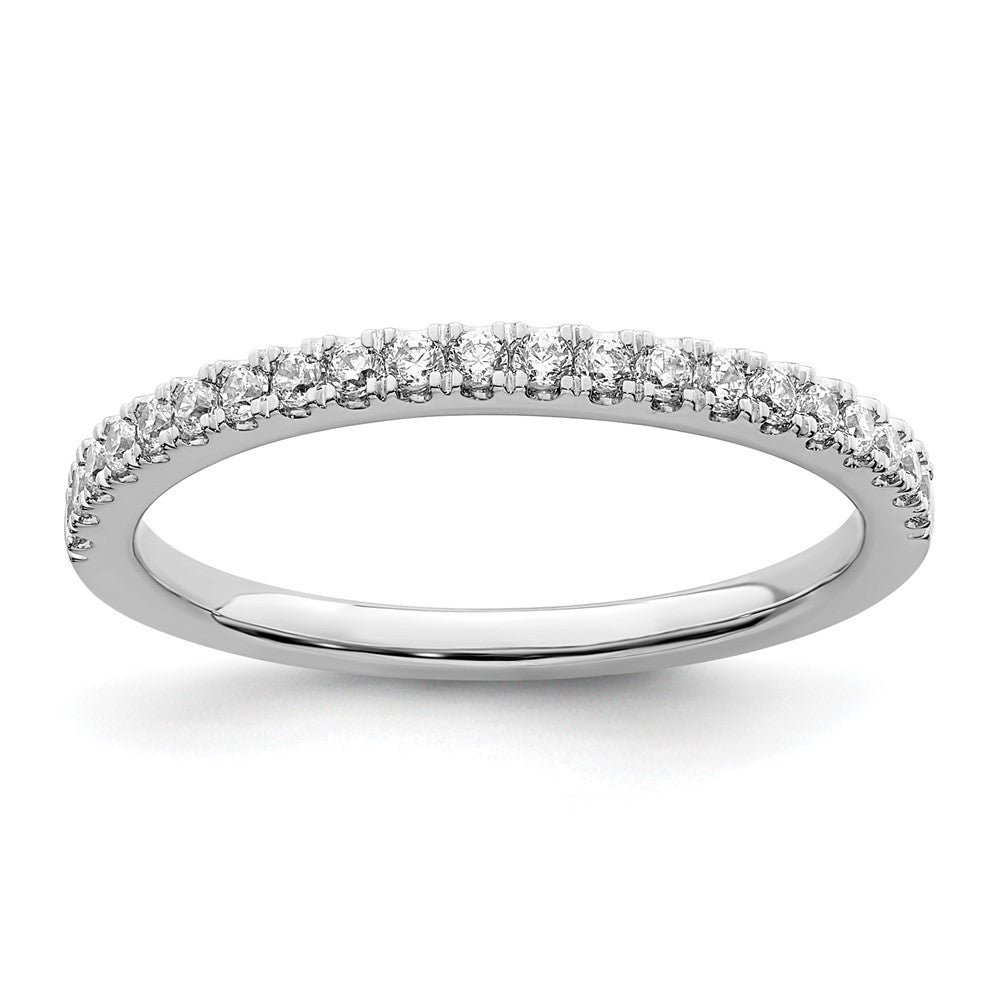 14k White Gold 1/4 carat Lab Grown Diamond VS/SI+ G+ Complete Wedding Band