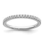 14k White Gold 1/4 carat Lab Grown Diamond VS/SI+ G+ Complete Wedding Band