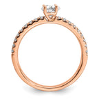 14k Rose Gold 1/2 carat Lab Grown Diamond VS/SI+ G+ Complete Round Engagement Ring