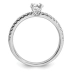 14k White Gold 1/2 carat Lab Grown Diamond VS/SI+ G+ Complete Round Engagement Ring