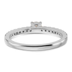 14k White Gold 1/2 carat Lab Grown Diamond VS/SI+ G+ Complete Round Engagement Ring