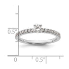14k White Gold 1/2 carat Lab Grown Diamond VS/SI+ G+ Complete Round Engagement Ring