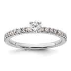 14k White Gold 1/2 carat Lab Grown Diamond VS/SI+ G+ Complete Round Engagement Ring