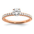 14k Rose Gold 3/4 carat Lab Grown Diamond VS/SI+ G+ Complete Round Engagement Ring