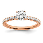14k Rose Gold 3/4 carat Lab Grown Diamond VS/SI+ G+ Complete Round Engagement Ring