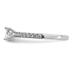 14k White Gold 1 carat Lab Grown Diamond VS/SI+ G+ Complete Round Engagement Ring