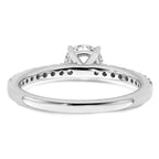 14k White Gold 1 carat Lab Grown Diamond VS/SI+ G+ Complete Round Engagement Ring