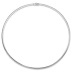 14k Two-tone 3mm Reversible White and Yellow Domed Omega Necklace