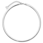 14k Two-tone 5mm Lightweight Reversible Omega Necklace Plus Heart Chain Extender