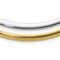 14k Two-tone 5mm Lightweight Reversible Omega Necklace Plus Heart Chain Extender