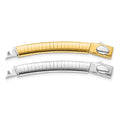 14k Two-tone 6mm White and Yellow Domed Omega 2 inch Extender for Reversible Necklace