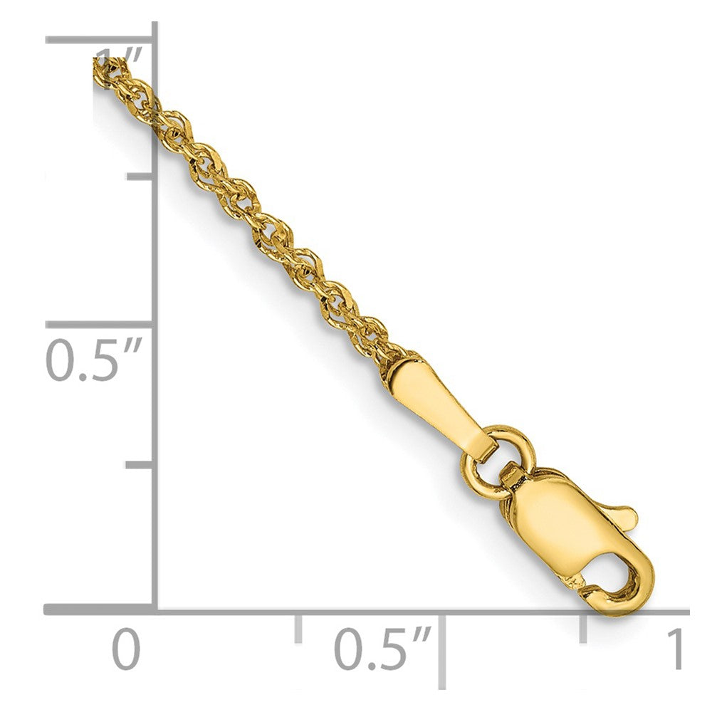 14K 1.7mm Ropa with Lobster Clasp Anklet