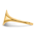 14k 8.5x10.0mm Oval Closed Back Signet Ring