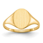 14k 8.5x10.0mm Oval Closed Back Signet Ring