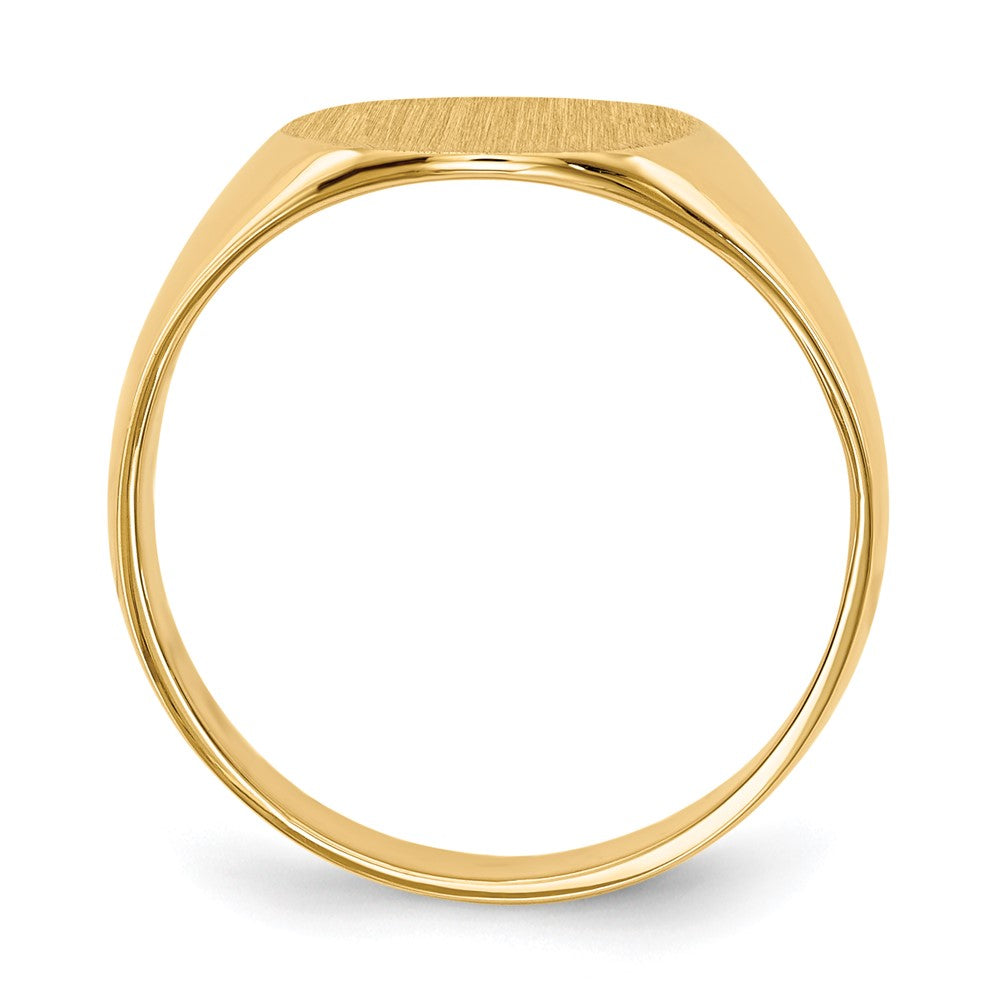 10k 11.5x10.0mm Oval Closed Back Signet Ring