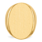 14k 19.0x26.5mm Oval Closed Back Mens Signet Ring
