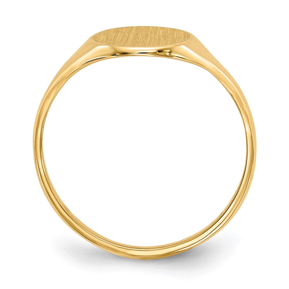 14k 8.5x10.0mm Oval Open Back Signet Ring