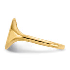 14k 8.5x10.0mm Oval Open Back Signet Ring