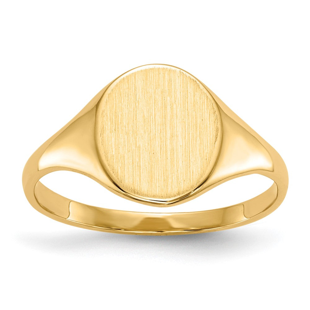 14k 8.5x10.0mm Oval Open Back Signet Ring