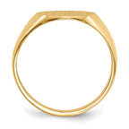 14k 11.5x13.0mm Oval Open Back Mens Signet Ring