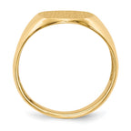 14k 12.5x16.0mm Oval Open Back Mens Signet Ring