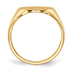 14k 14.0x18.0mm Oval Open Back Mens Signet Ring