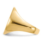 14k 16.0x20.5mm Oval Open Back Mens Signet Ring