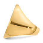 14k 19.0x26.5mm Oval Open Back Mens Signet Ring