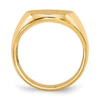 14k 14.0 x18.0mm Oval Open Back Mens Signet Ring