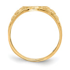 14k 8.0x10.0mm Oval Open Back Signet Ring