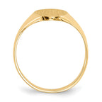 14k 8.5x12.0mm Oval Closed Back Signet Ring