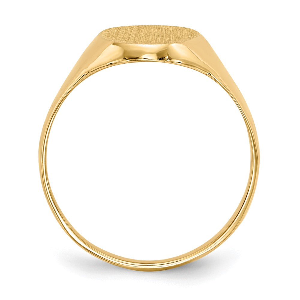 14k 8.5x14.0mm Oval Closed Back Signet Ring