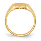 14k 9.5x12.5mm Closed Back Childs Oval Signet Ring