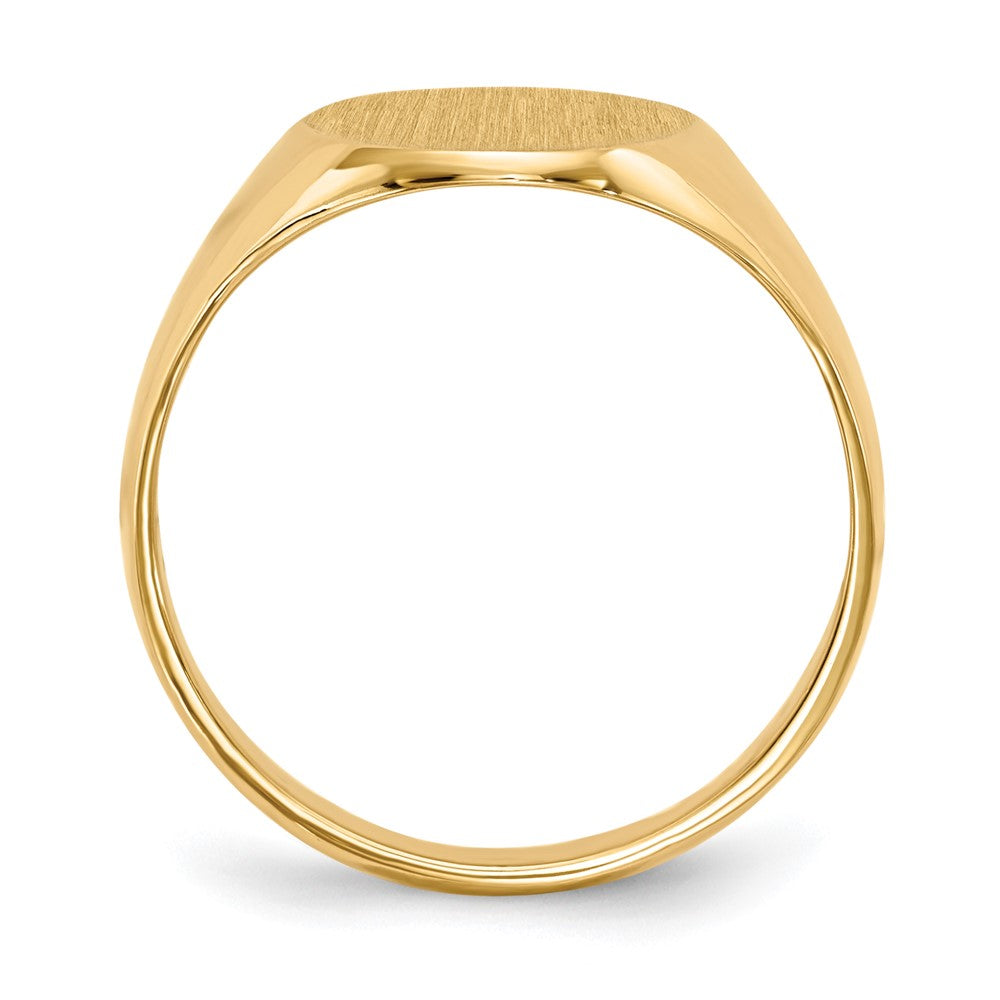 14k 10.0x14.0mm Oval Closed Back Signet Ring