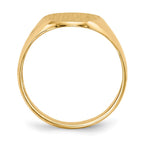 14k 10.0x14.0mm Oval Closed Back Signet Ring