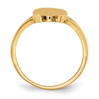 14k 8.5x14.5mm Oval Closed Back Signet Ring