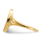 14k 8.5x14.5mm Oval Closed Back Signet Ring