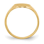 14k 9.0x16.5mm Oval Closed Back Signet Ring