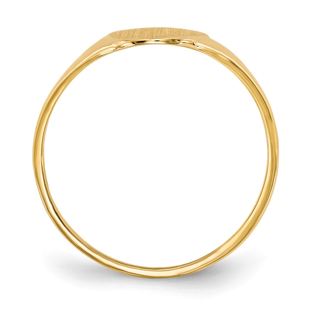 14k 8.5x12.0mm Oval Open Back Signet Ring