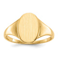 14k 8.5x12.0mm Oval Open Back Signet Ring