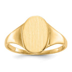 14k 8.5x12.0mm Oval Open Back Signet Ring