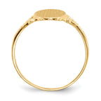 14k 8.5x14.0mm Oval Closed Back Signet Ring