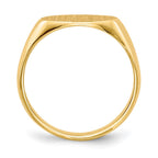 14k 11.0x6.5mm Closed Back Childs Oval Signet Ring