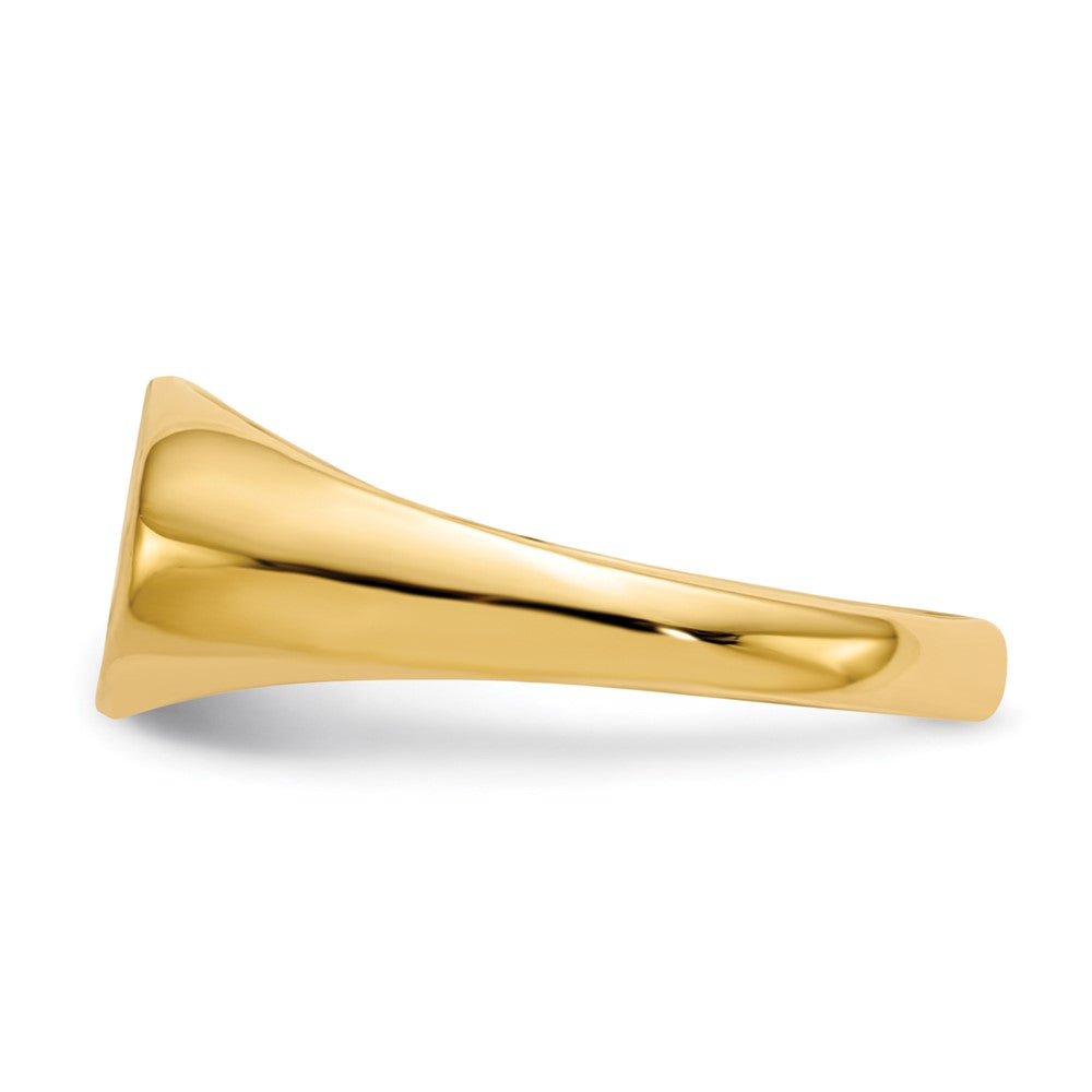 14k 11.0x6.5mm Closed Back Childs Oval Signet Ring