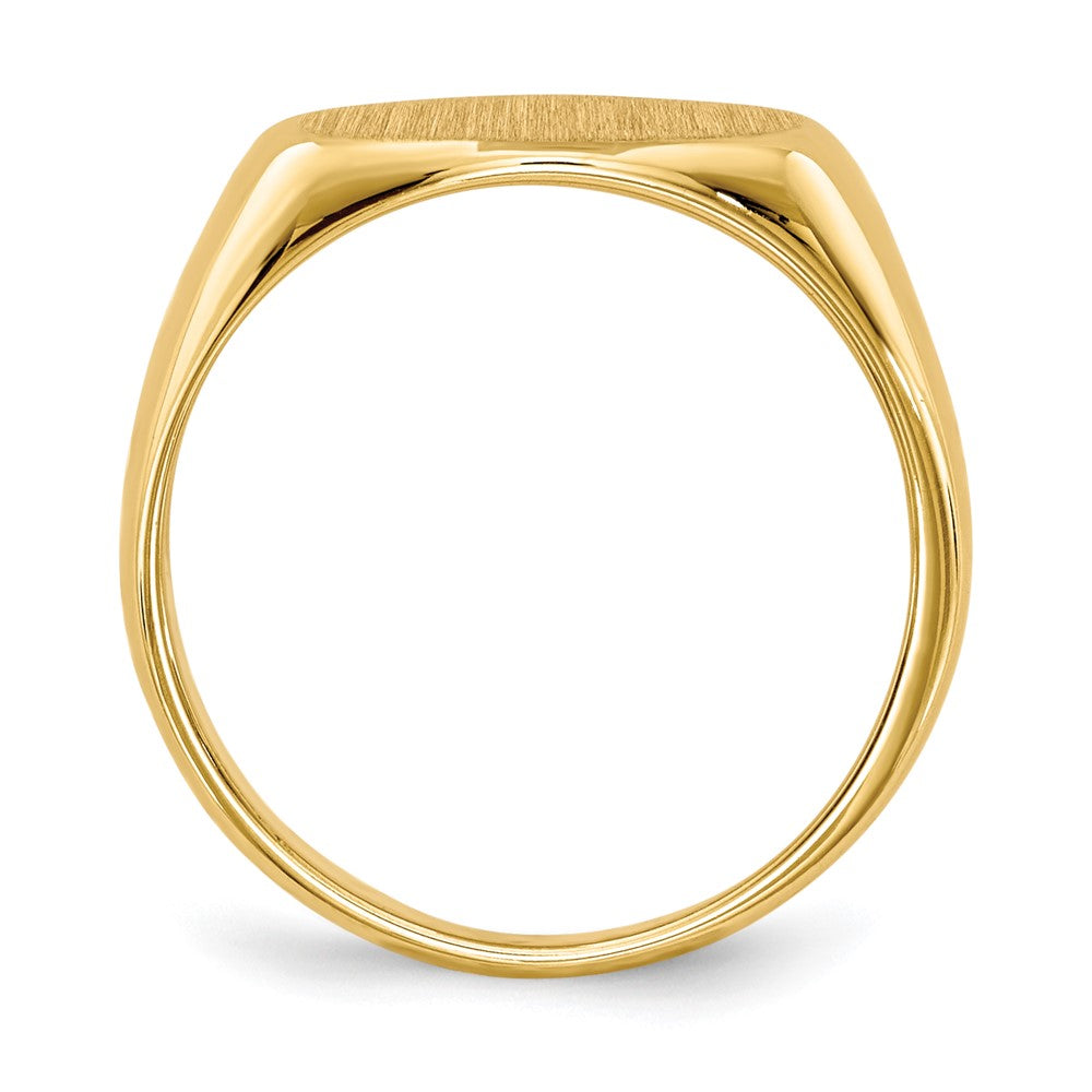 14k 6.5x11.0mm Open Back Childs Oval Signet Ring